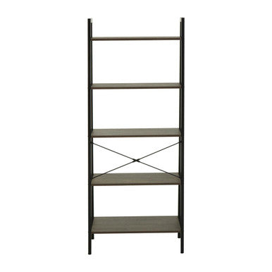 Bradbury Five Tier Dark Oak Veneer Ladder Shelf Unit