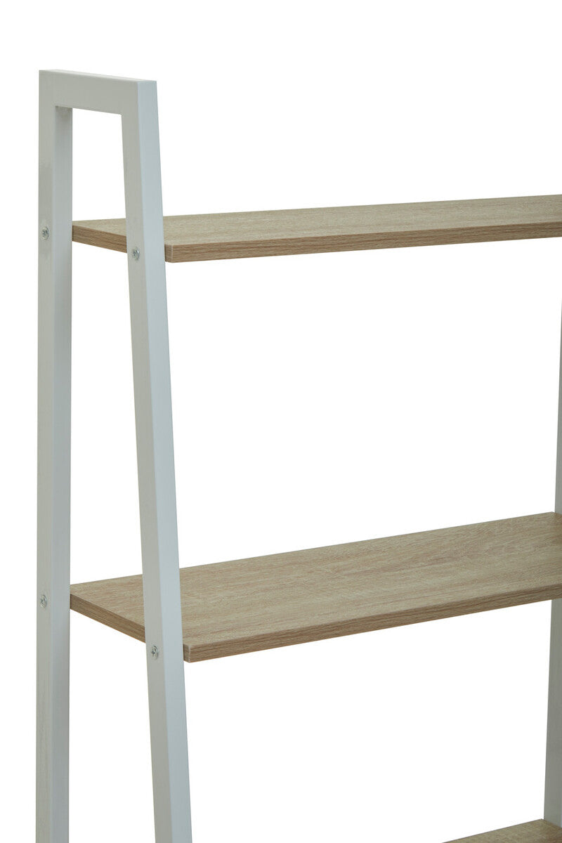 Bradbury Five Tier Natural Oak Veneer Ladder Shelf Unit