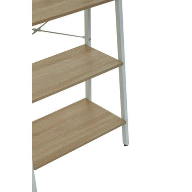 Bradbury Five Tier Natural Oak Veneer Ladder Shelf Unit