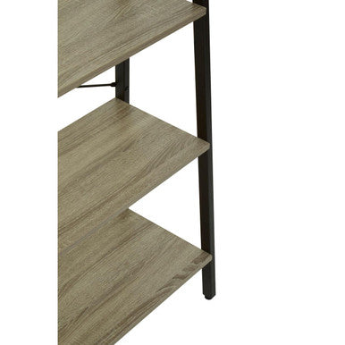 Bradbury Five Tier Grey Oak Veneer Ladder Shelf Unit