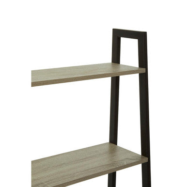 Bradbury Five Tier Grey Oak Veneer Ladder Shelf Unit