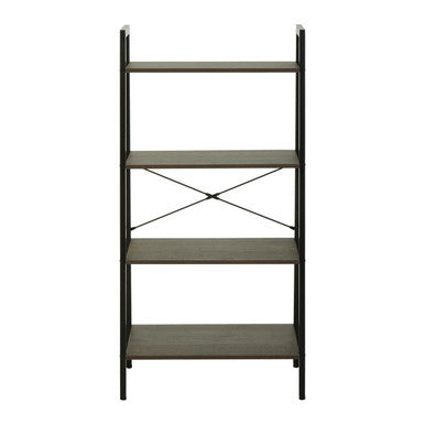Bradbury Four Tier Dark Oak Veneer Ladder Shelf Unit