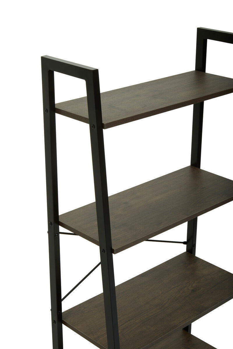 Bradbury Four Tier Dark Oak Veneer Ladder Shelf Unit