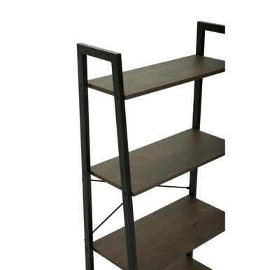 Bradbury Four Tier Dark Oak Veneer Ladder Shelf Unit