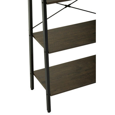 Bradbury Four Tier Dark Oak Veneer Ladder Shelf Unit