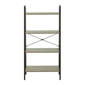 Bradbury Four Tier Grey Oak Veneer Ladder Shelf Unit