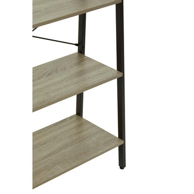 Bradbury Four Tier Grey Oak Veneer Ladder Shelf Unit