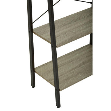 Bradbury Four Tier Grey Oak Veneer Ladder Shelf Unit