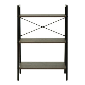 Bradbury Three Tier Dark Oak Veneer Ladder Shelf Unit