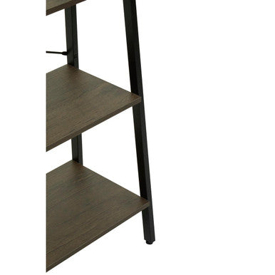 Bradbury Three Tier Dark Oak Veneer Ladder Shelf Unit