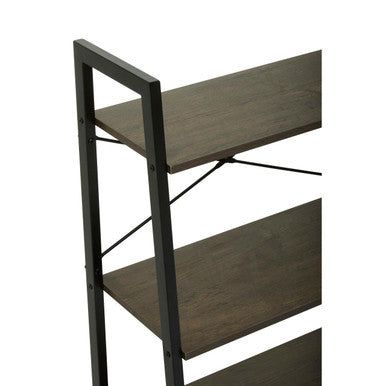 Bradbury Three Tier Dark Oak Veneer Ladder Shelf Unit