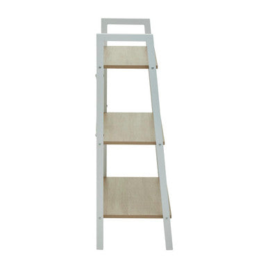 Bradbury Three Tier Natural Oak Veneer Ladder Shelf Unit