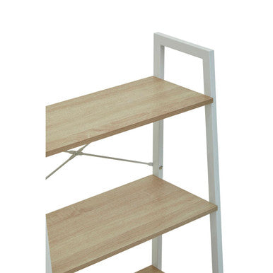 Bradbury Three Tier Natural Oak Veneer Ladder Shelf Unit