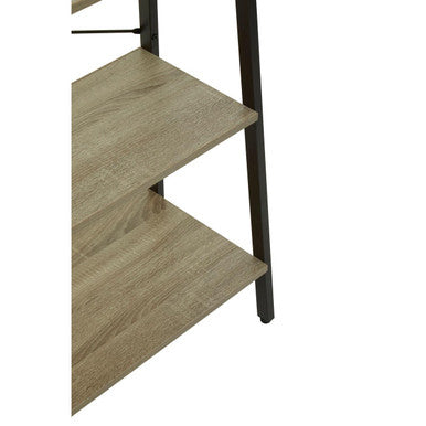 Bradbury Three Tier Grey Oak Veneer Ladder Shelf Unit