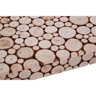 Distressed Fir Wood and Disc Top Console Table with Hairpin Legs, Lacuna