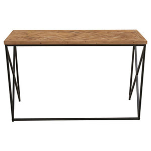 Kickford Parquet Fir Wood Console Table