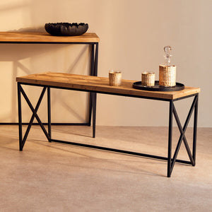 Kickford Natural Wood Parquet Coffee Table