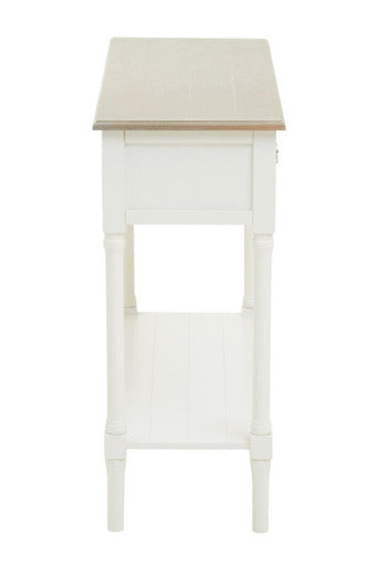 Heritage 2 Drawers White Rectangular Console Table