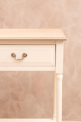 Heritage 2 Drawers White Rectangular Console Table