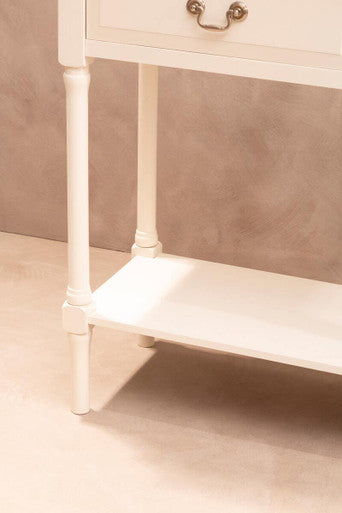 Heritage 2 Drawers White Rectangular Console Table