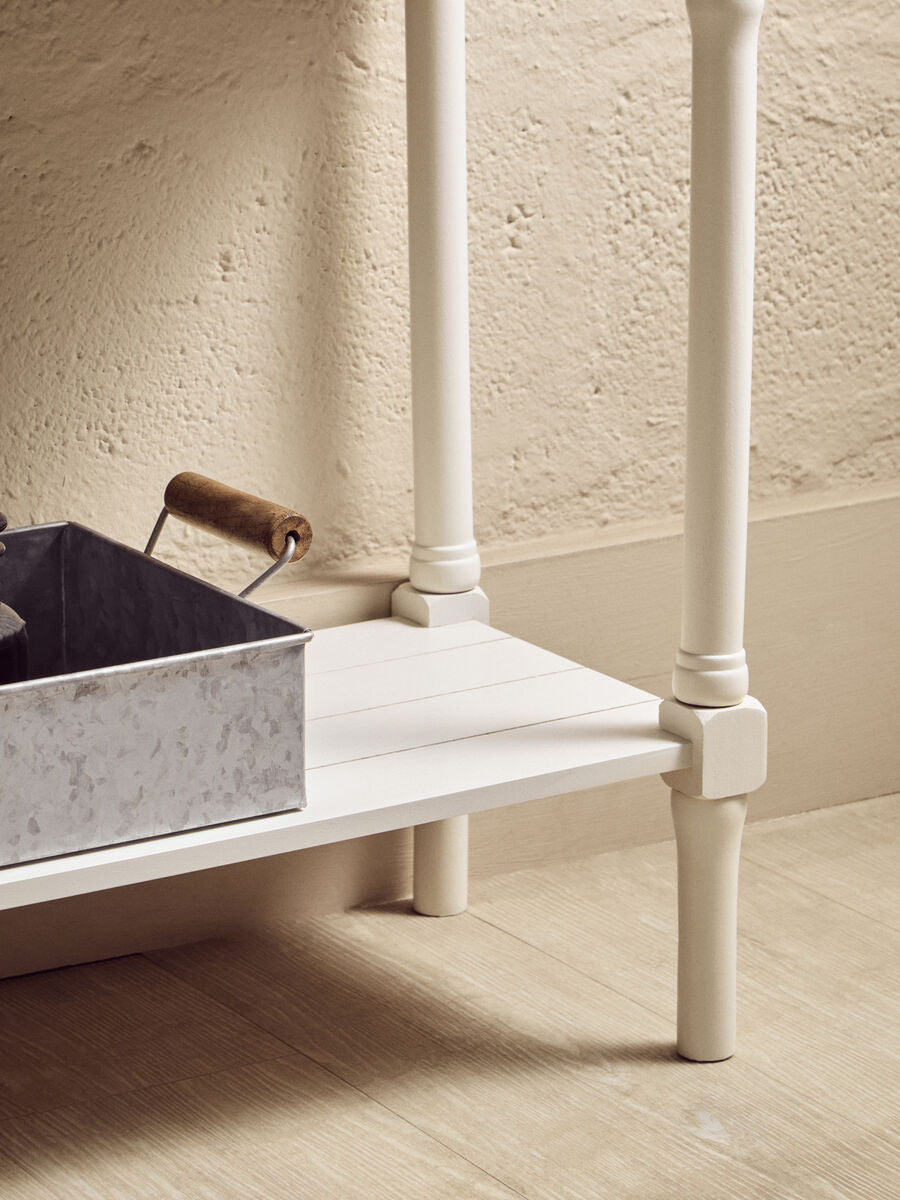 Heritage 2 Drawers White Rectangular Console Table