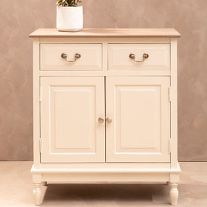 Heritage White Wooden 2 Door Sideboard with Drawers