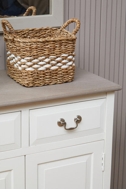 Heritage 2 Drawer White Sideboard