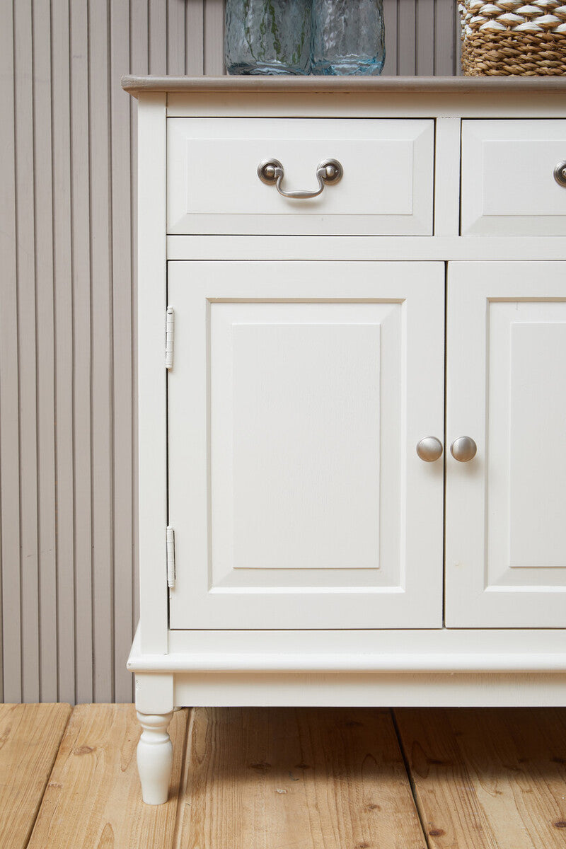 Heritage 2 Drawer White Sideboard