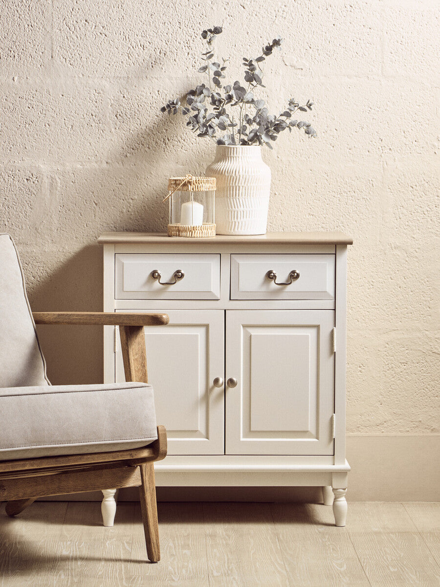 Heritage 2 Drawer White Sideboard