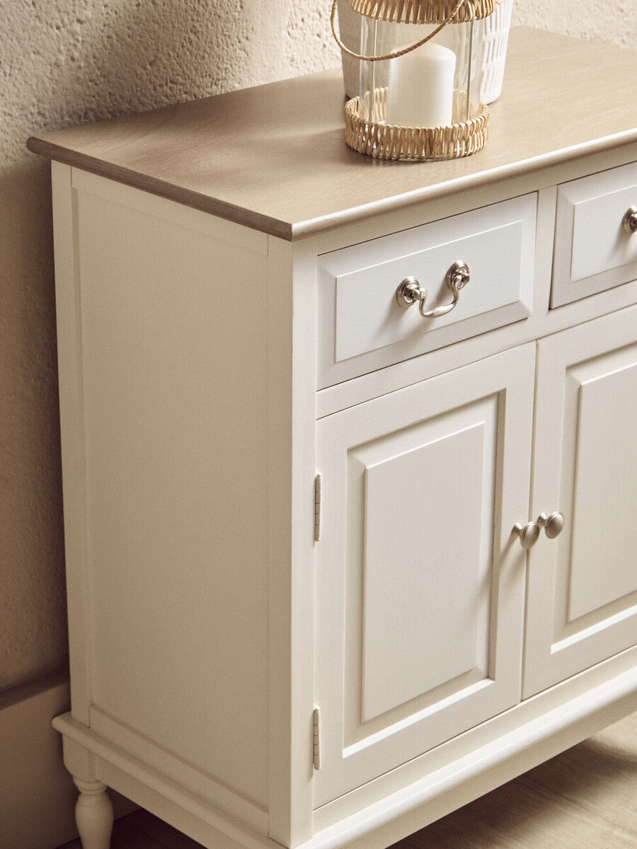 Heritage 2 Drawer White Sideboard