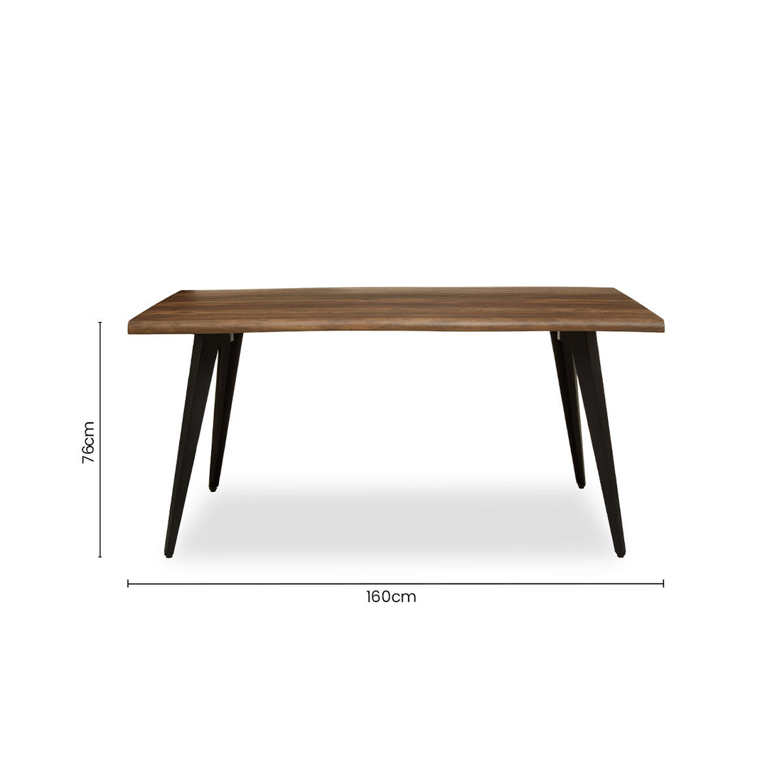 Assia Dark Wood Veneer Dining Table