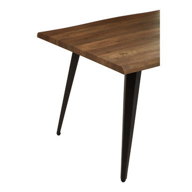 Assia Dark Wood Veneer Dining Table
