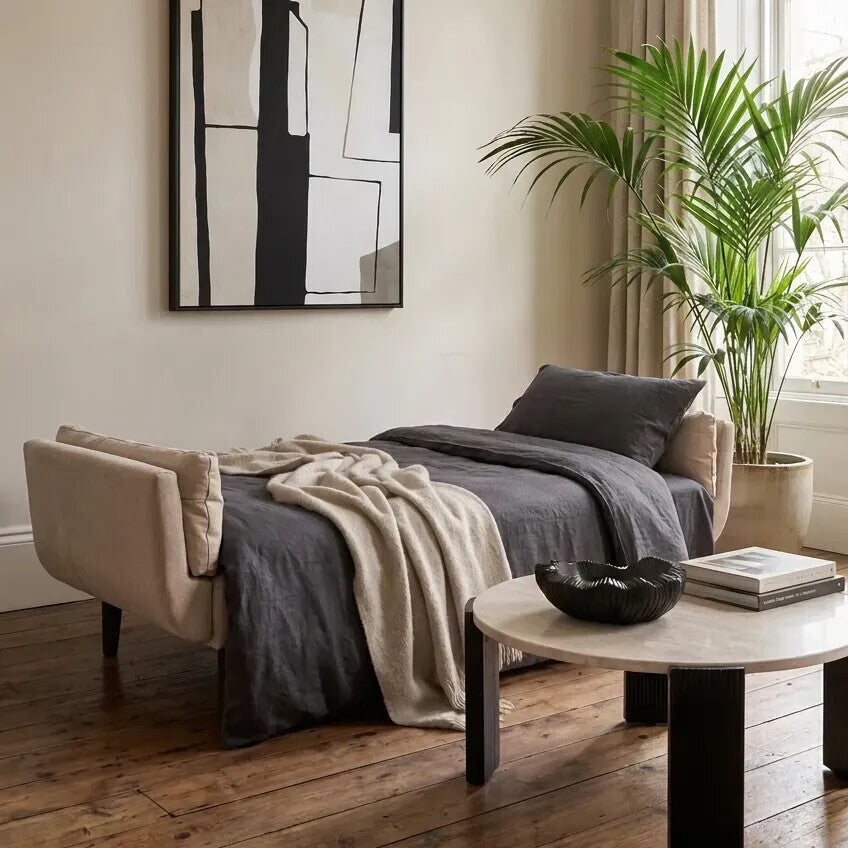 3 Seat Beige Sofa Bed, Valerie