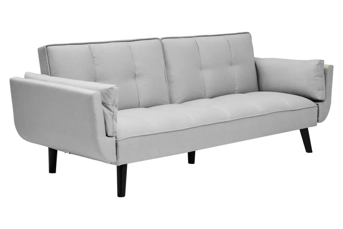 Valerie 3 Seat Grey Linen Sofa Bed