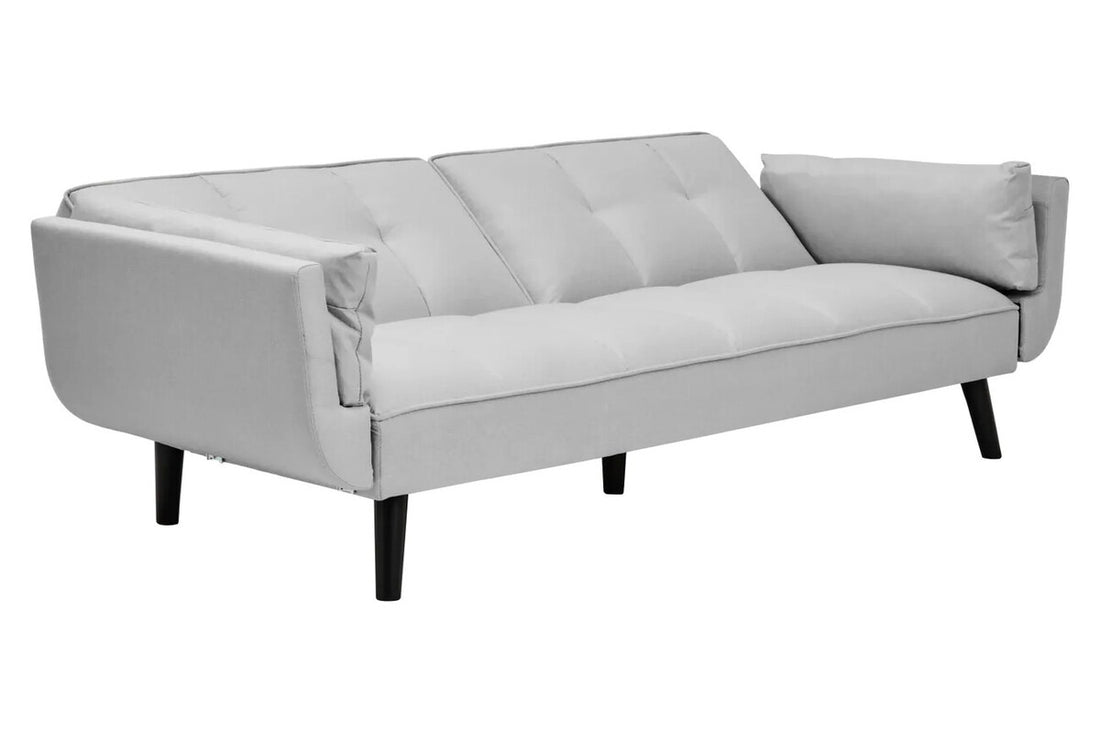 Valerie 3 Seat Grey Linen Sofa Bed