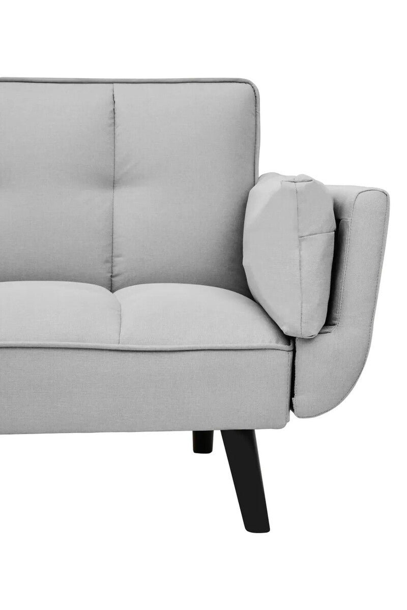 Valerie 3 Seat Grey Linen Sofa Bed