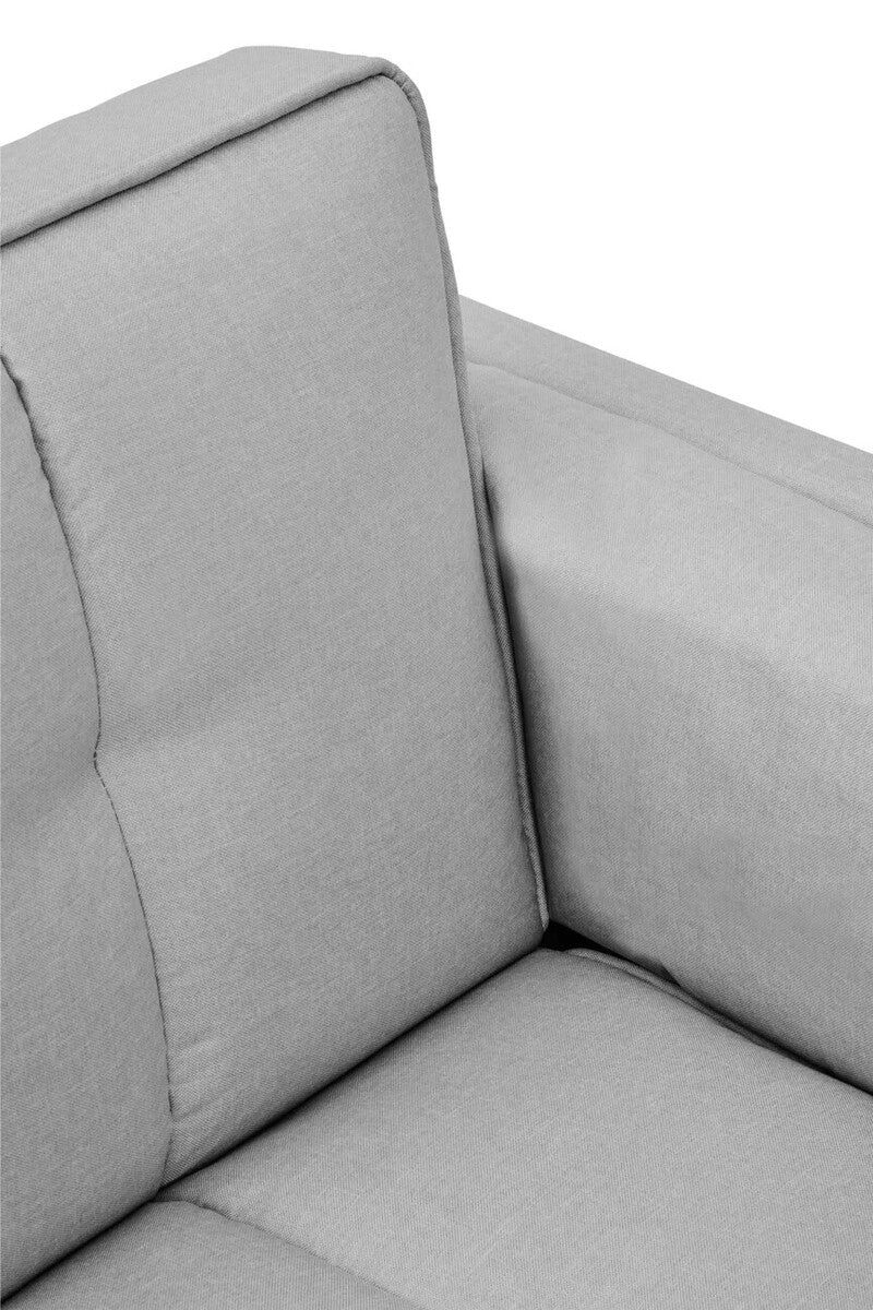 Valerie 3 Seat Grey Linen Sofa Bed