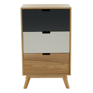 Watson Multi Coloured Wooden 3 Drawer Chest