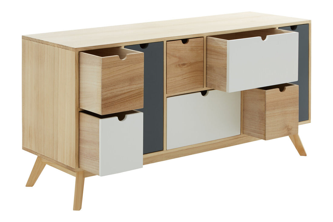 Watson Tri Colour Chest of 6 Drawers and 2 Doors Cabinet