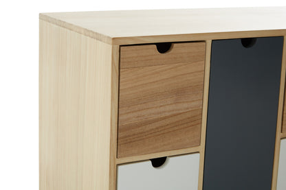 Watson Tri Colour Chest of 6 Drawers and 2 Doors Cabinet