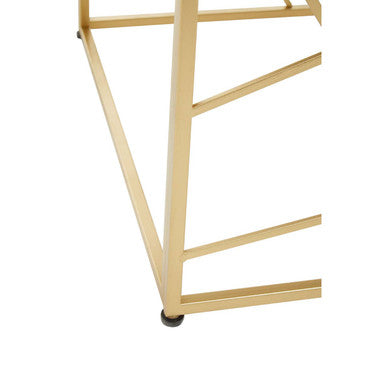 Farran Gold Finish Side Table With Mirror Top - image 13