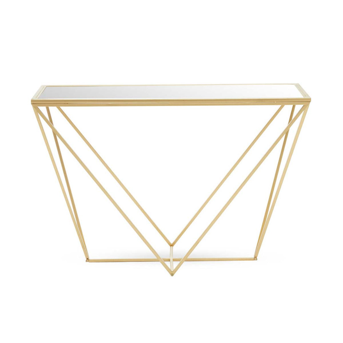 Farran Gold Finish Rectangular Console Table