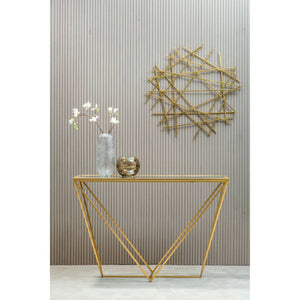 Farran Gold Finish Rectangular Console Table