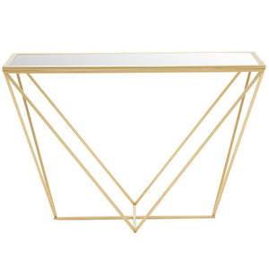 Farran Gold Finish Rectangular Console Table