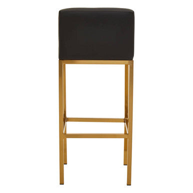 Baina Black And Gold Finish Bar Chair