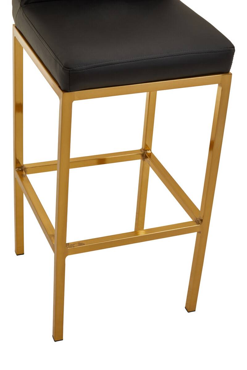 Baina Black And Gold Finish Bar Chair