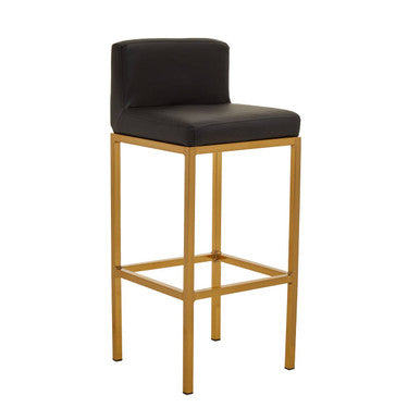 Baina Black And Gold Finish Bar Chair