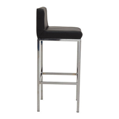 Baina Black And Chrome Finish Bar Chair