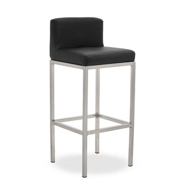Baina Black And Chrome Finish Bar Chair