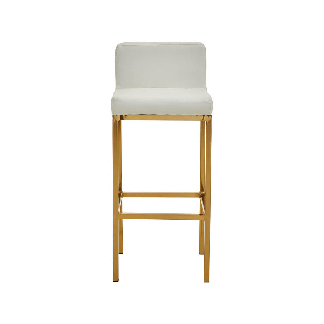 Baina White And Gold Finish Bar Chair